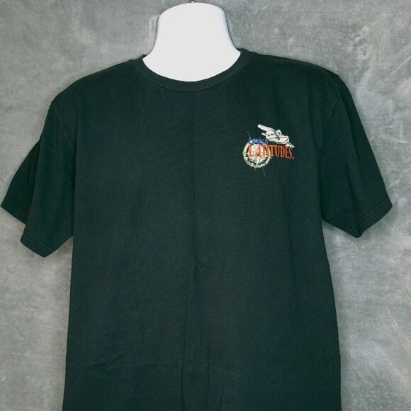 Lower Latitudes Mens T-Shirt Black Large Parrot Got Rum Graphic Christmas Design - Picture 1 of 7